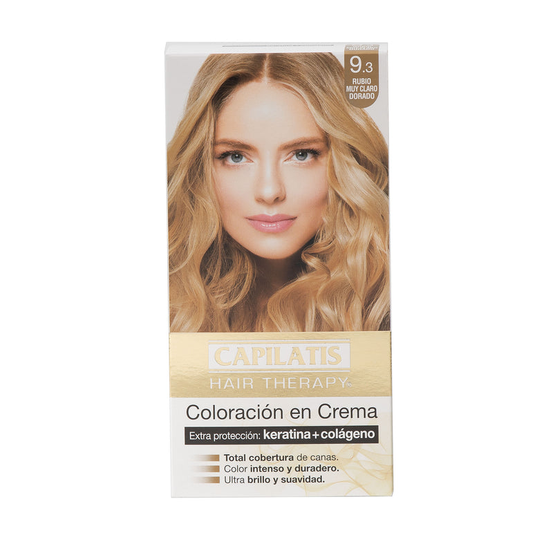 Coloración en Crema con Keratina / Rubios Claros