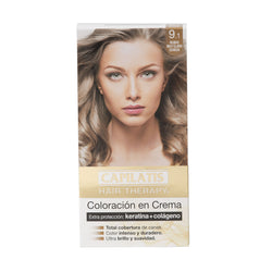 Coloración en Crema con Keratina Rubio muy Claro Ceniza /9.1