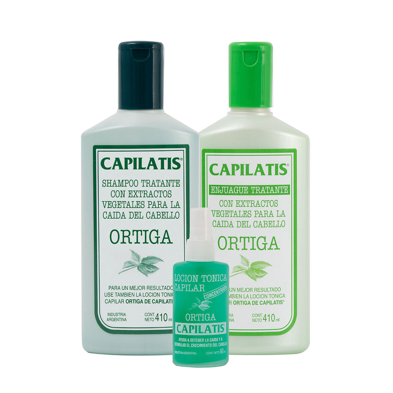 Set Ortiga Tratante Shampoo+Enjuague+Loción