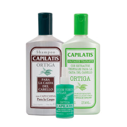 Set Ortiga Caspa Shampoo+Enjuague+Loción