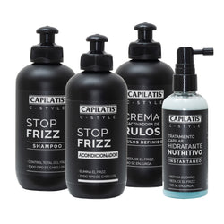 Set C-style Shampoo+Acondicionador+Tratamiento Caplar Nutritivo+Crema Reactivadora de Rulos