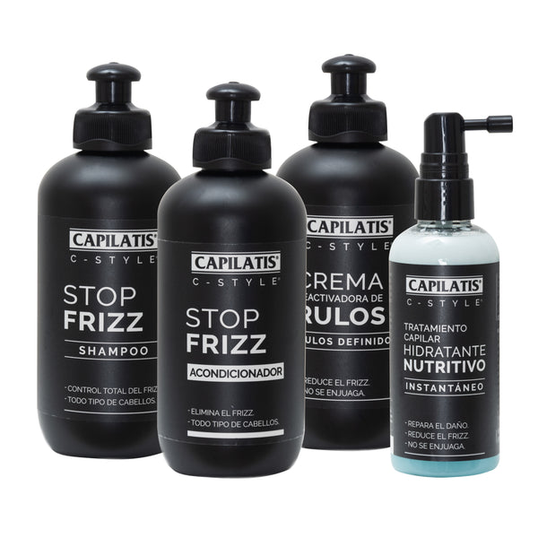 Set C-style Shampoo+Acondicionador+Tratamiento Caplar Nutritivo+Crema Reactivadora de Rulos